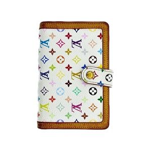 TAKASHI MURAKAMI X LOUIS VUITTON WHITE MONOGRAM MULTICOLORE WALLET